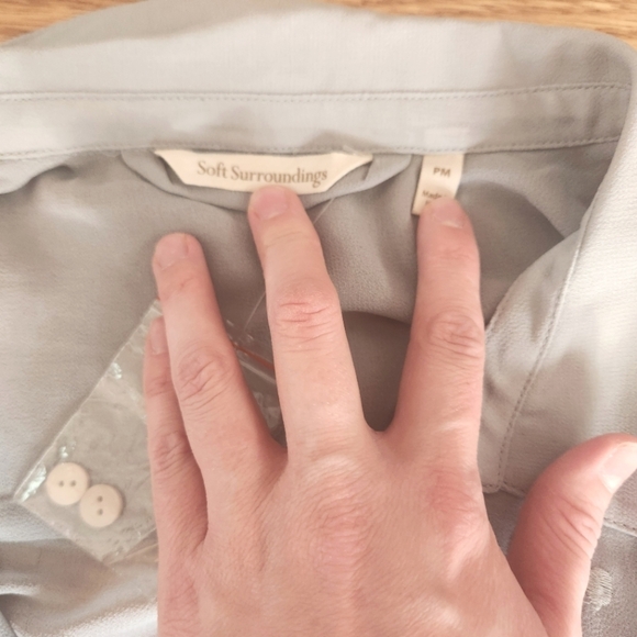 NWT Soft Surroundings Maxi Dress in Grey, Size PM - Picture 6 of 10